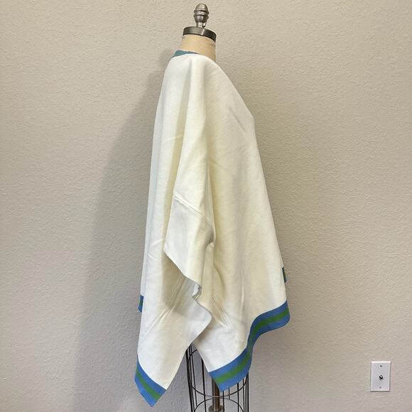 TUCKERNUCK Camden Poncho Sweater Ivory Knit Relaxed Pullover - Picture 6 of 13